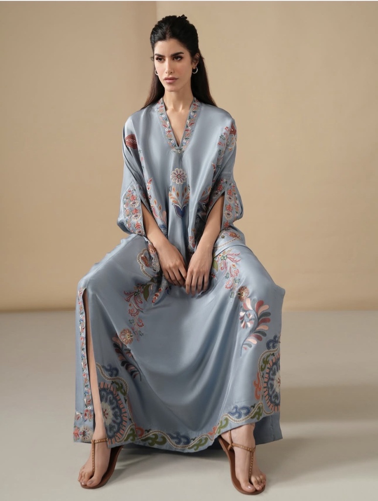 Embroidered Kaftan Rawsilk