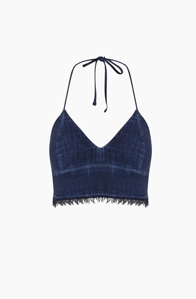 Linen Navy Bra 