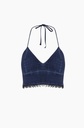 Linen Navy Bra 