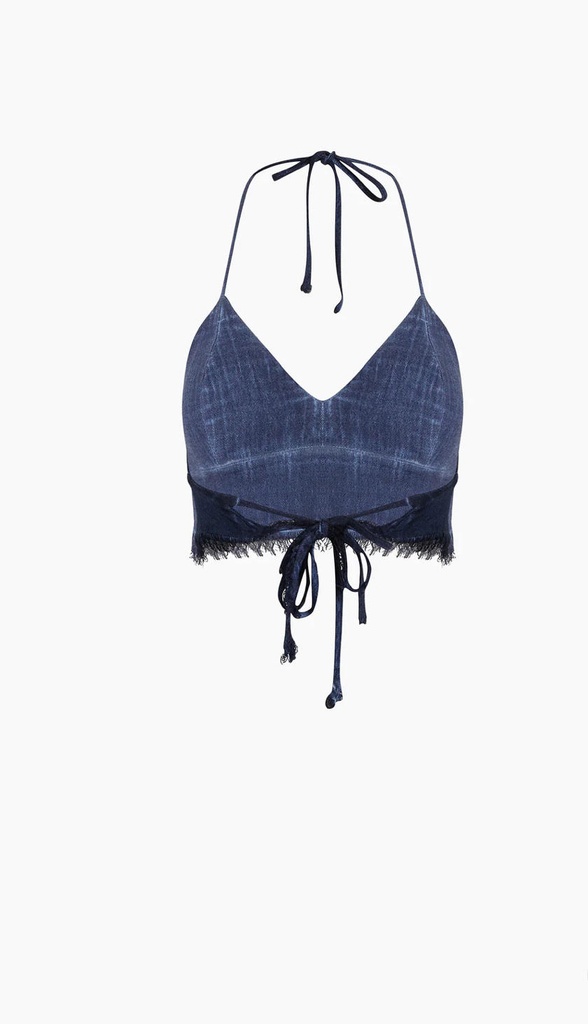 Linen Navy Bra 