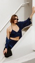 Linen Navy Bra 