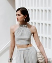 Striped Linen Crop Top