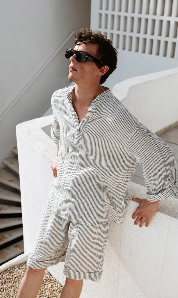 Men’s Striped Linen Shirts
