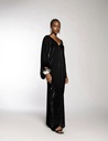 DRESS TWO V VELVET/SILK